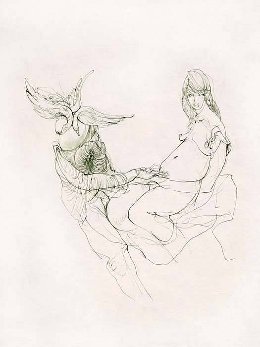 Hans Bellmer, The Beauty and the Beast, 1967
Etching on Japan, 22 x 15 inches
