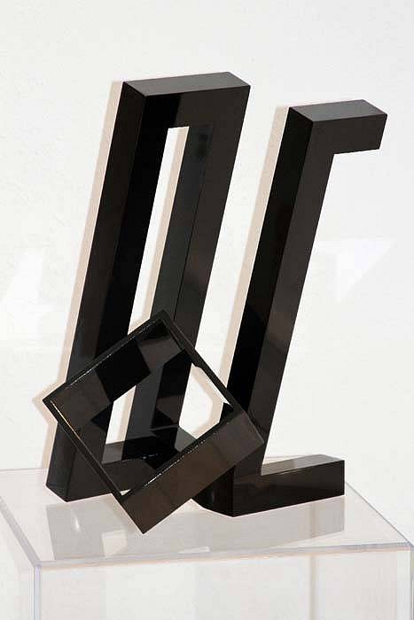 Jane Manus, Black Cube, 2010
Welded Aluminum Sculpture, 24 1/2 x 13 x 15 inches
