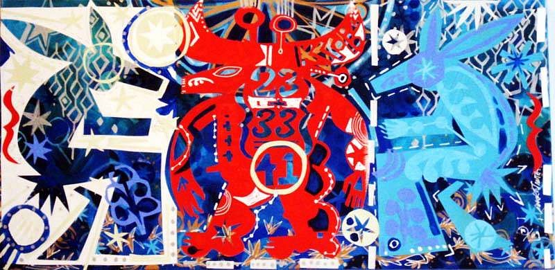 Mark T. Smith, The Bull King, 2009
Mixed Media on Canvas, 24 x 48 inches