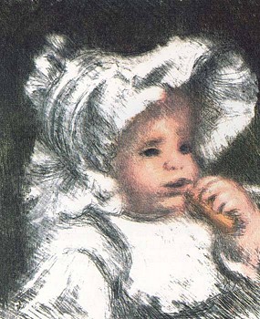 Pierre Auguste Renoir -&nbsp;Pierre Auguste Renoir L'Enfant au Buiscuit