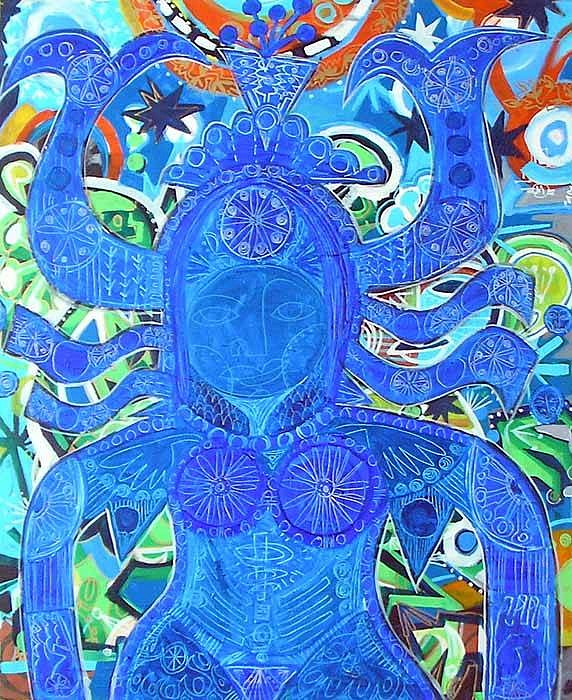 Mark T. Smith, Blue Goddess, 2006
Mixed Media on Canvas, 46 x 37 3/4 inches