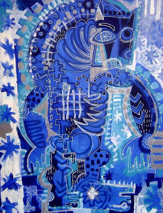 Mark T. Smith, Blue Man, 1999
Mixed Media on Canvas, 45 1/2 x 35 1/2 inches