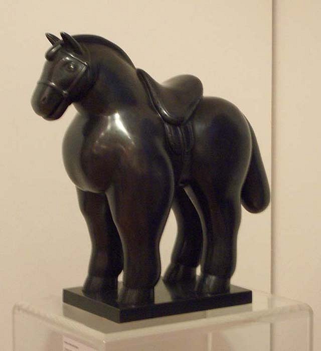 Fernando Botero, Horse with Saddle
Bronze Sculpture, 16 7/8 x 6 3/4 x 16 7/8 inches