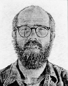Chuck Close -&nbsp;Chuck Close Self-Portrait, White Ink