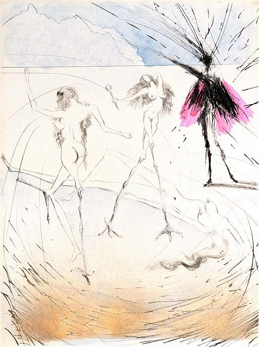 Salvador Dalí, Faust Suite: Hen Women, 1968 - 1969
Etching, 15 x 11 inches