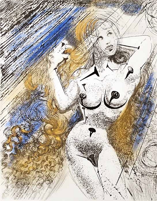 Salvador Dalí, Marylin Monroe, 1967
Etching, 25 x 20 inches