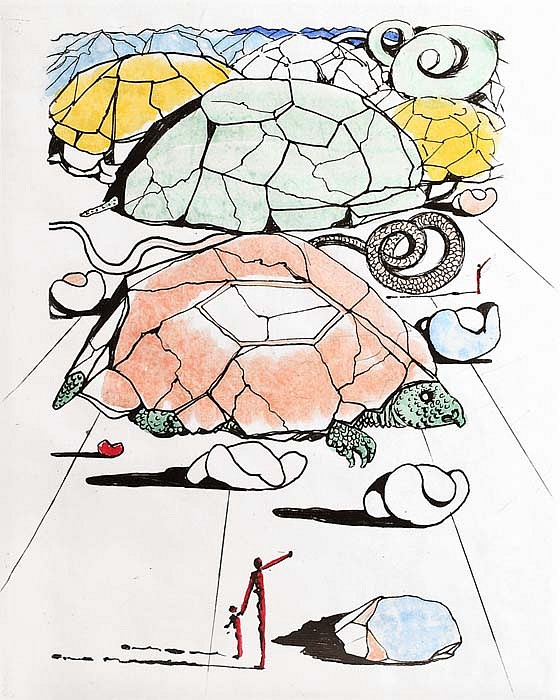 Salvador Dalí, Poems by Mao Ze Dong: The Turtle Mountain, 1967
Etching, 15 x 11 inches