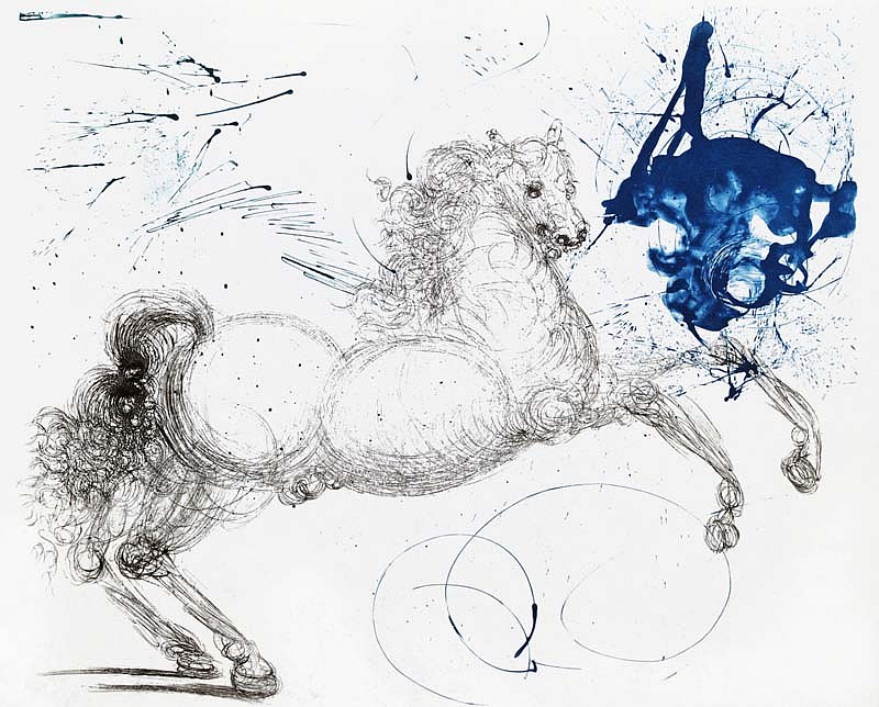 Salvador Dalí, Mythology Suite: Pegasus, 1964
Etching on Japan, 22 x 30 inches