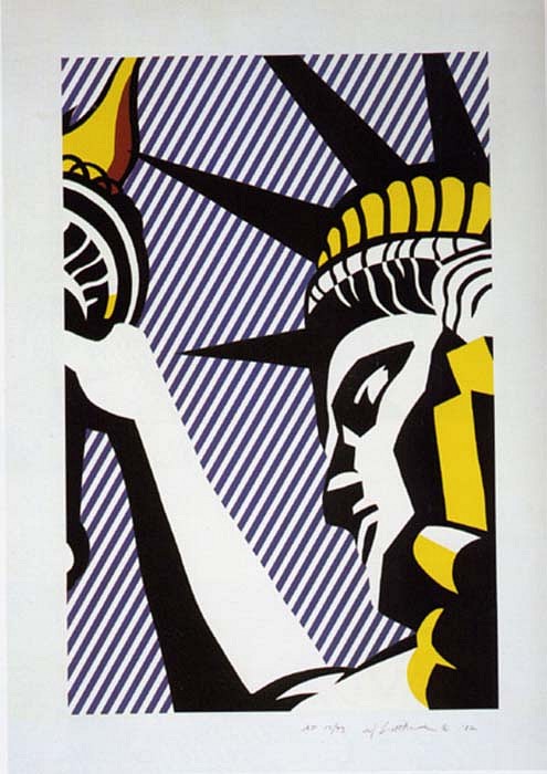 Roy Lichtenstein, I Love Liberty, 1982
Screenprint, 38 3/8 x 27 1/8 inches