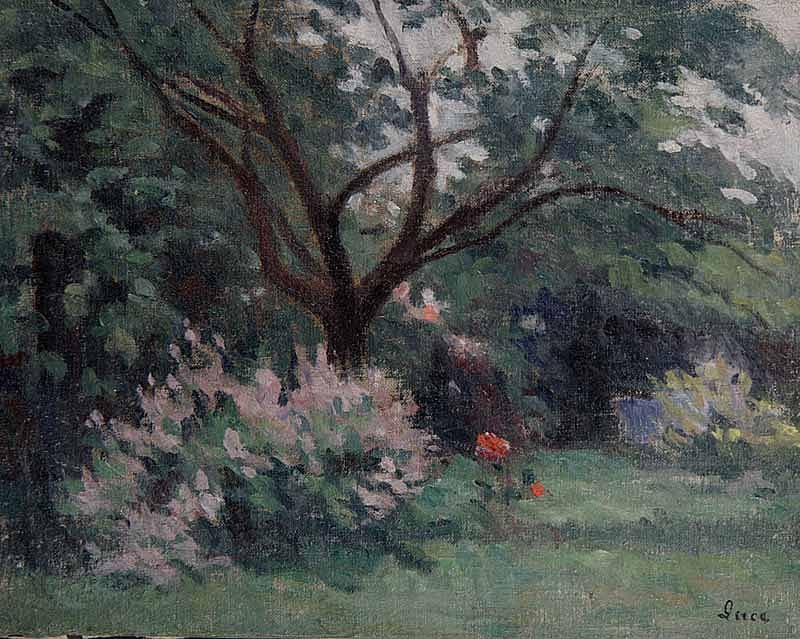 Maximilien Luce, Jardin a Anvers
Original Oil on Canvas, 11 x 14 inches