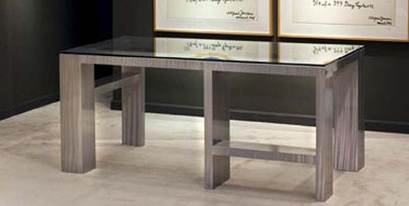 Jane Manus, Desk, 2011
Welded Aluminum and Glass Sculpture, 29 x 66 x 33 inches
