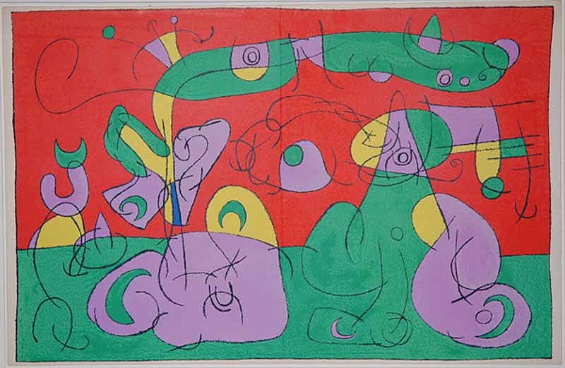 Joan Miró, VI. Ubu Roi: Bougrelas et Sa Mère, 1966
Lithograph, 16 1/2 x 25 3/8 inches