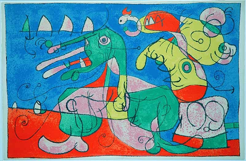 Joan Miró, VIII. Ubu Roi: Chez le Tsar, 1966
Lithograph, 16 1/2 x 25 3/8 inches