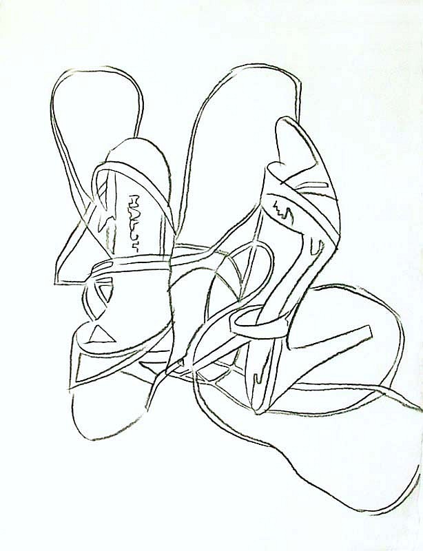 Andy Warhol, Shoes, 1980
Graphite on Hand-Made Paper, 31 x 24 inches