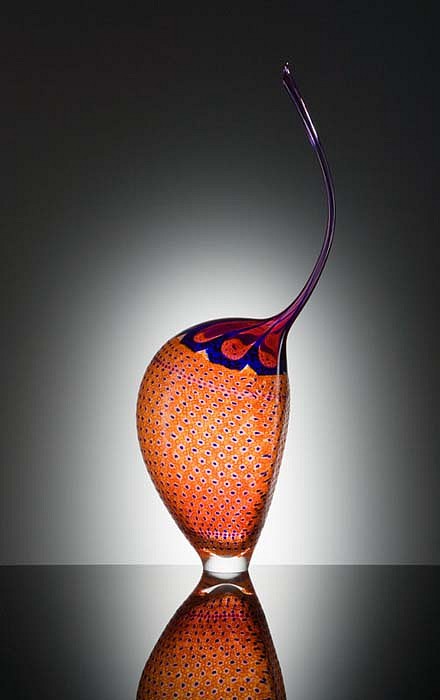 Stephen Rolfe Powell, Craning Solar Mania
Glass Sculpture, 40 1/2 x 21 1/2 x 13 1/2 inches