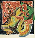 Frank Stella, The Butcher Came and Slew the Ox
1984, Lithograph, Linocut & Screenprint in Colors with Hand-Coloring & Collage