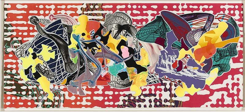 Frank Stella, Libertina, 1995
Relief, Screenprint, Etching, Aquatint, Lithograph and Engraving in Colors, 21 1/4 x 49 3/8 inches