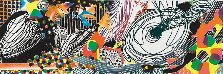 Frank Stella, The Monkey Rope (From the Moby Dick Dackle Edge Series), 1993
Lithograph, Screenprint and Relief-Printed Aquatint in Colors, 23 7/8 x 68 1/8 inches