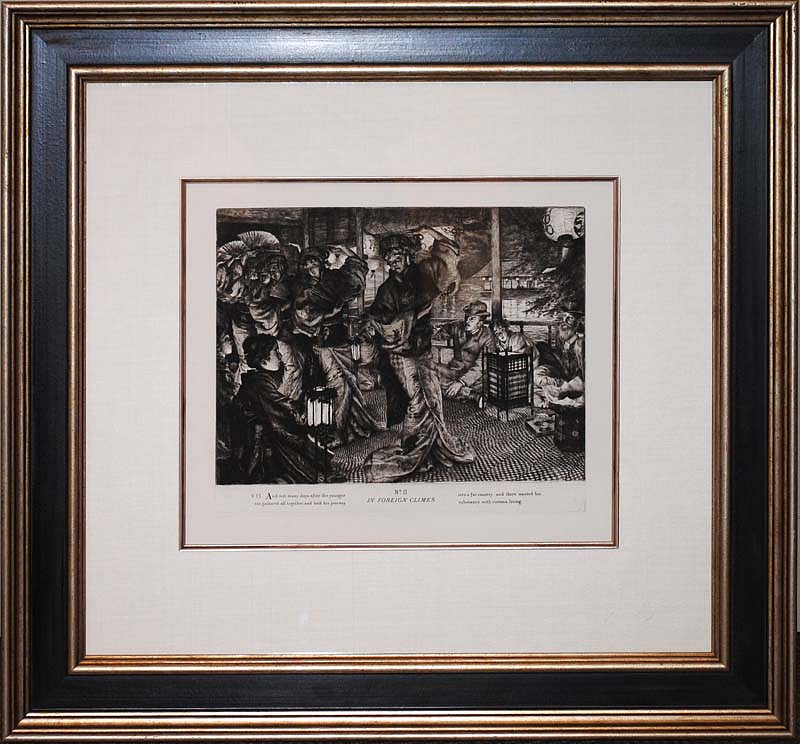James Jacques Tissot, L'Enfant Prodigue: En Pays Étranger, 1882
Suite of 5 Etchings, 12 1/4 x 14 3/4 inches