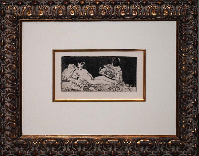 Edouard Manet, Olympia, ca. 1867
Etching and Drypoint, 3 1/3 x 7 inches