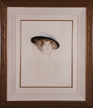 Paul C&eacute;sar Helleu -&nbsp;Paul C&eacute;sar Helleu La Chapeau a Plume