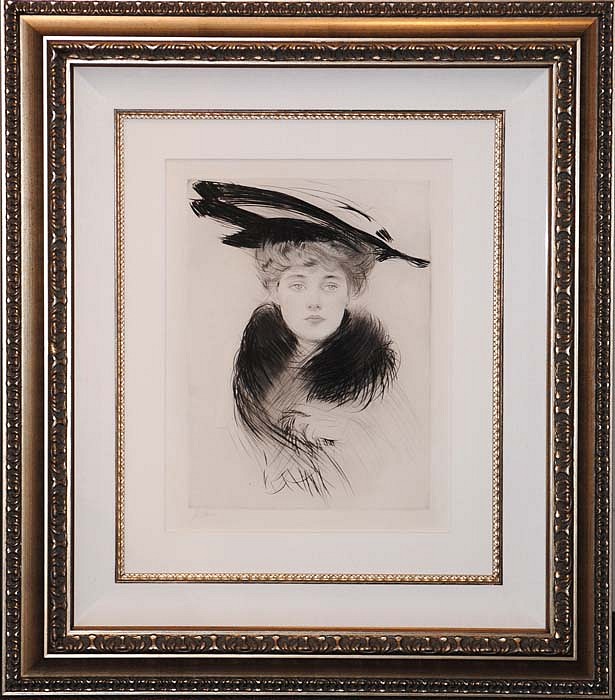 Paul César Helleu, La Duchess de Marlborough, 1901
Drypoint, 25 5/8 x 11 1/2 inches