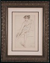 Paul César Helleu, Jeune Femme Assise (Young Woman Seated)
ca. 1910, Original Drawing in Sanguine, White and Black Chalks on Cream Wove Paper