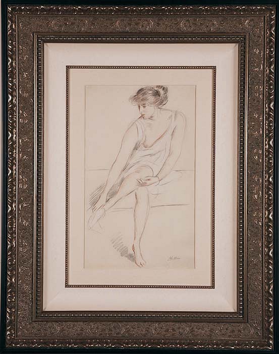 Paul César Helleu, Jeune Femme Assise (Young Woman Seated), ca. 1910
Original Drawing in Sanguine, White and Black Chalks on Cream Wove Paper, 17 1/2 x 11 1/5 inches