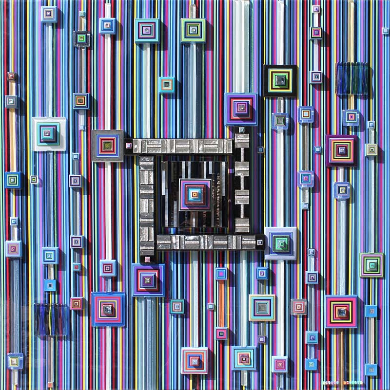 Robert Swedroe, Cyber Kingdom, 2011
Original Mixed Media, 48 x 48 inches