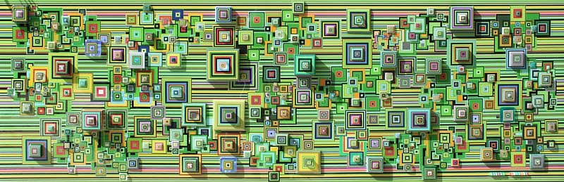 Robert Swedroe, Cybergreen, 2011
Original Mixed Media, 24 x 72 inches