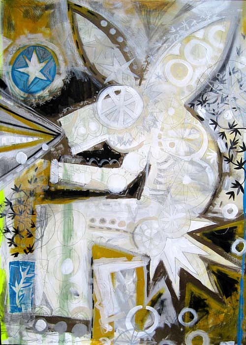 Mark T. Smith, Ghost Rabbit, 2009
Mixed Media on Canvas, 48 x 36 inches