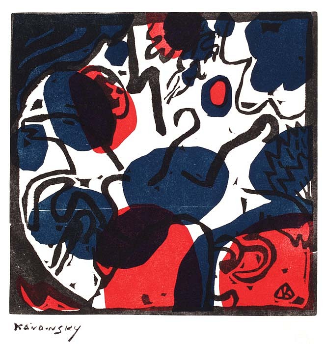 Wassily Kandinsky, Blue et Rouge, 1968
Woodcut, 22 x 15 inches