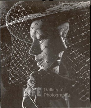 Gjon Mili -&nbsp;Gjon Mili Double Exposure Models Wearing Hat with Heavy Face Veil