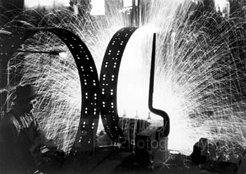Margaret Bourke-White - Margaret Bourke-White Welding Tire Rims, International Harvester