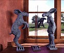 Sophie Ryder, Lady-Hare in a Mirror
2001, Bronze Sculpture