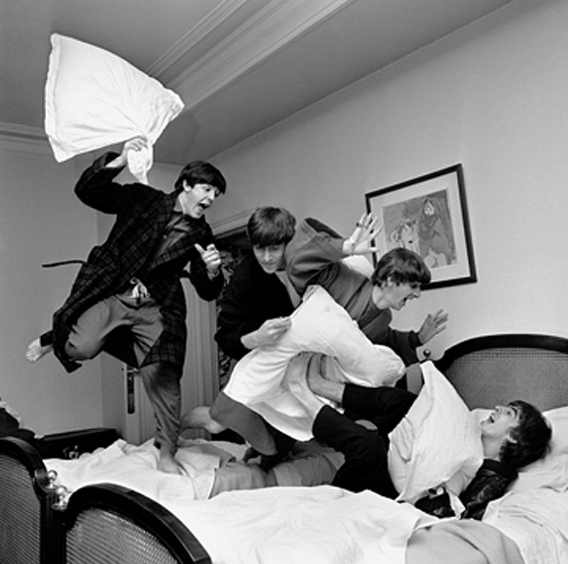 Harry Benson, Beatles Pillow Fight, George V Hotel, Paris, 1964
Archival Pigment Print, 33 ¼ x 31 ¼ inches