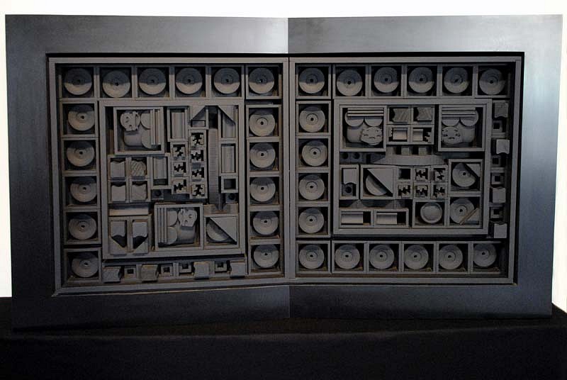 Louise Nevelson, City - Space - Scape V, 1968
Painted Wood and Formica, 26 1/8 x 44 7/8 inches