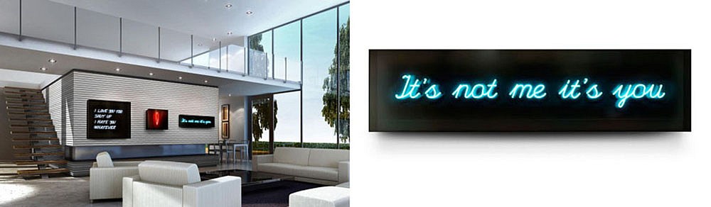 David Drebin, It's Not Me It's You, 2013
Neon Light Installation, 15.5 x 60.5 x 6 inches