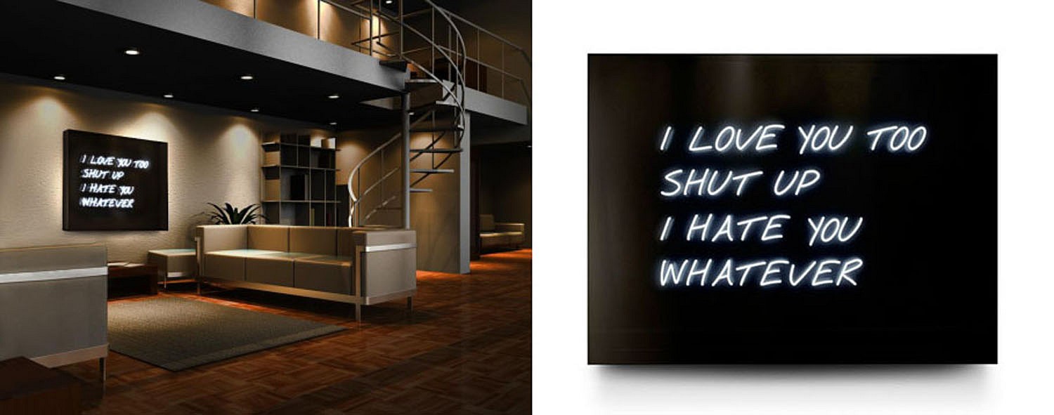 David Drebin, I Love You Too, 2013
Neon Light Installation, 40.5 x 53.5 x 6 inches