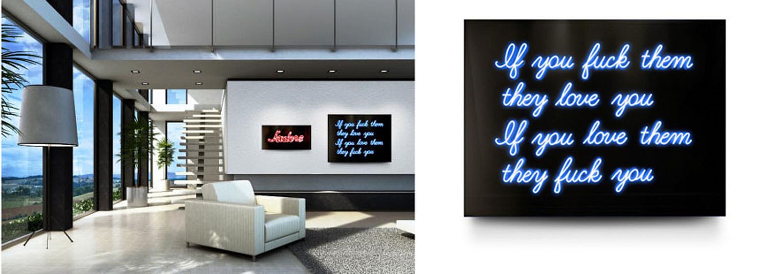 David Drebin, If You Fuck Them They Love You, 2013
Neon Light Installation, 40.5 x 53.5 x 6 inches