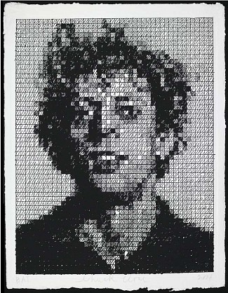 Chuck Close, Phil Crosshatch, 2010
Engraving with embossment on Twinrocker handmade paper, 52 x 40 inches