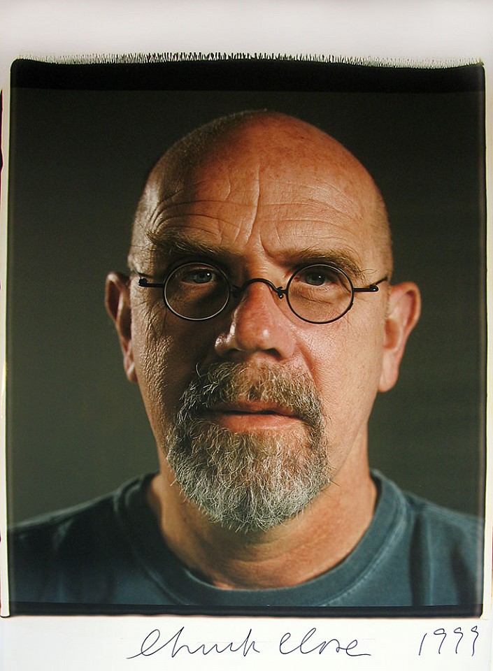 Chuck Close, Self-Portrait, 1999
Color Polaroid Print Mounted to Aluminum, 32 3/4 x 22 3/4 inches