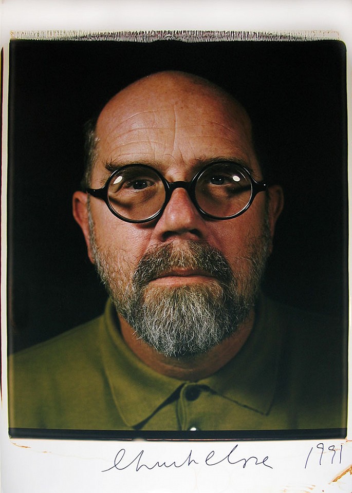 Chuck Close, Self-Portrait, 1991
Color Polaroid Print Mounted to Aluminum, 32 3/4 x 22 3/4 inches