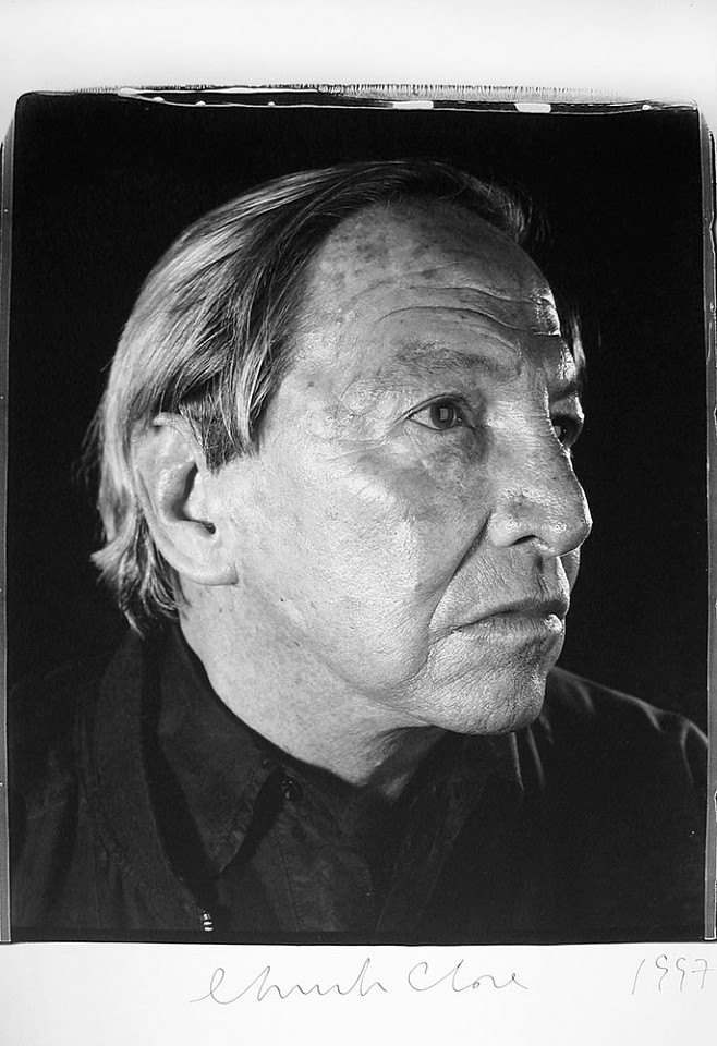 Chuck Close, Robert, 1997
Black and White Polaroid Print Mounted to Aluminum, 32 3/4 x 22 3/4 inches