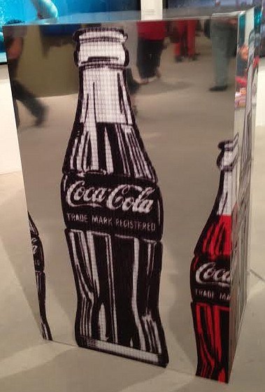 Alex G. Cao, America's Favorite Moment: CocaCola vs JFK, After Warhol, 2013
Mirrored Surface Sculpture, 50 x 24 x 30 inches