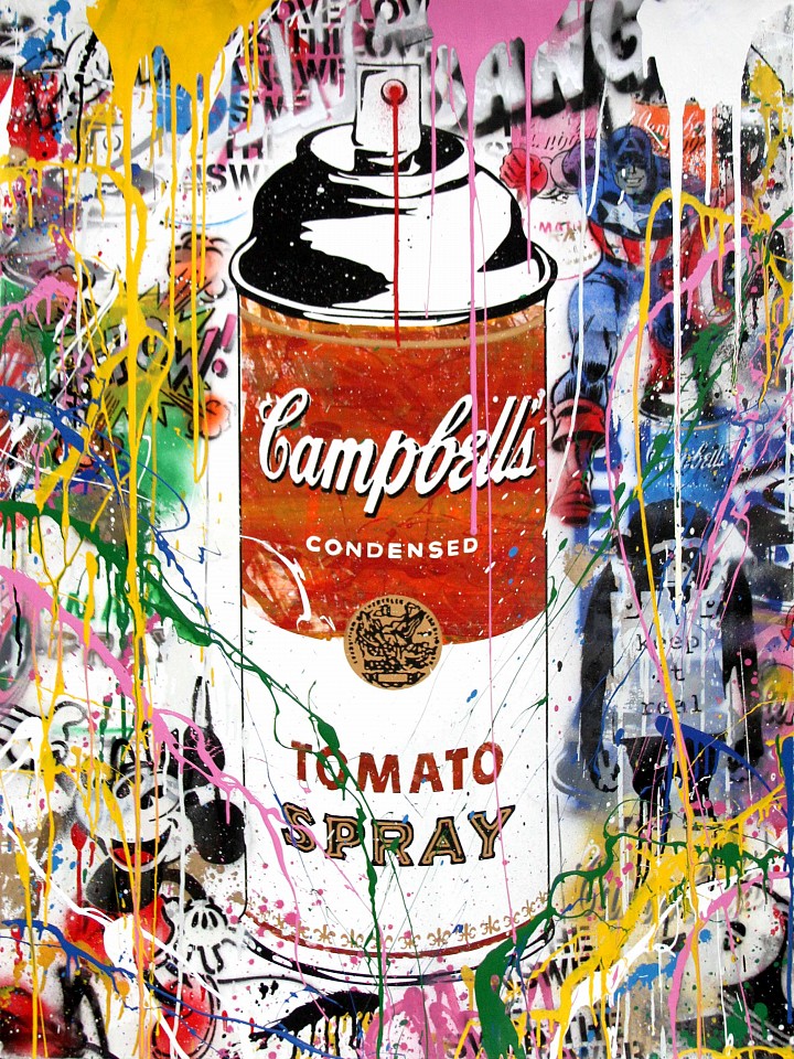 Mr. Brainwash, Tomato Spray, 2017
48 x 36 inches