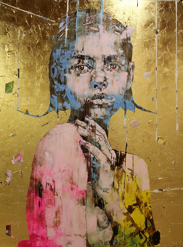 Marco Grassi, The Di-Gold Experience 250-85, 2020
Oil on Aluminum Dibond, Gold Leaf and Resin, 79 x 60 inches