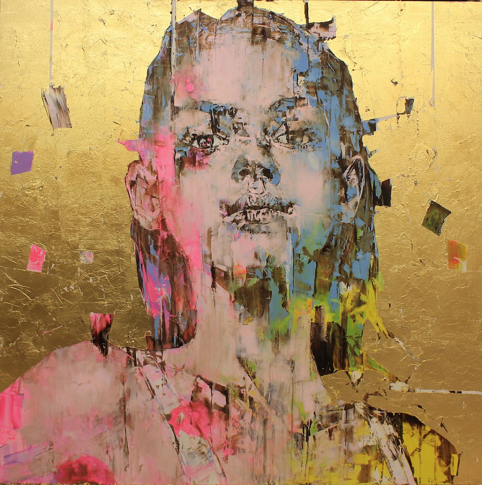 Marco Grassi, The Di-Gold Experience 516, 2020
Oil on Aluminum Dibond, Gold Leaf and Resin, 59 x 59 inches
