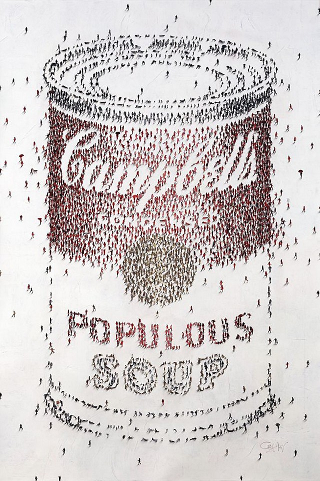 Craig Alan, Populous Soup, 2020
Mixed Media on Board, 60 x 40 x 2 in.