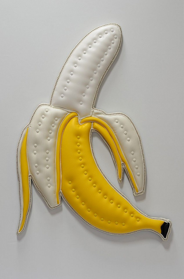 Alexi Torres, Vinyl Banana, 2021
Upholstery and Wood Wall Sculpture
